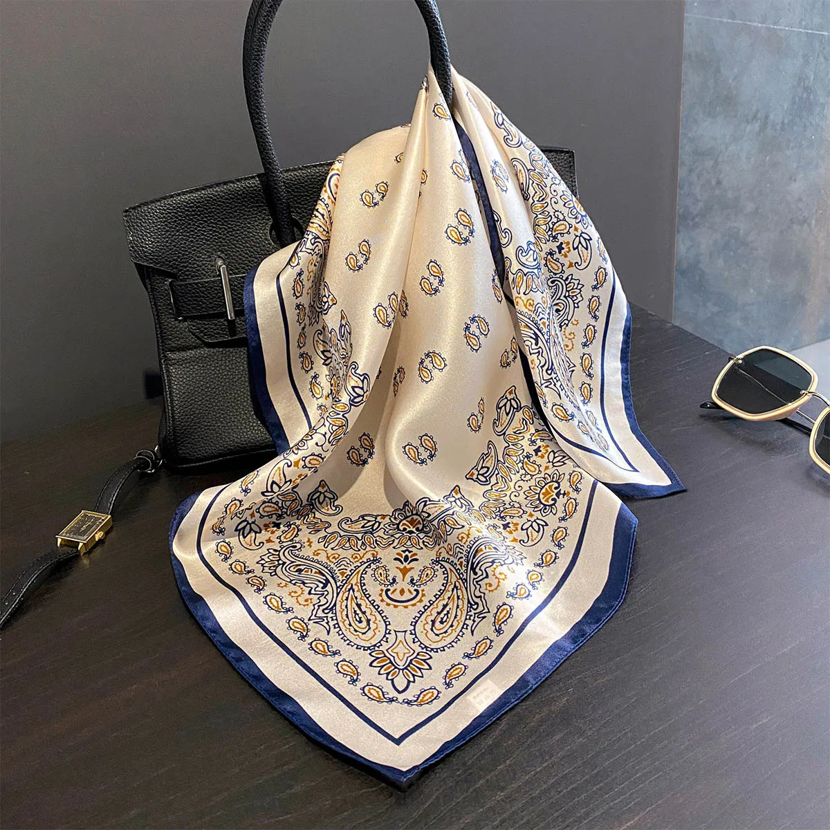 

100% натуральный шелковый квадратный платок для женщин, шарфы из натурального шелка, шали, накидки, пашмина, модное летнее пончо, хиджаб, бандана, керчиф