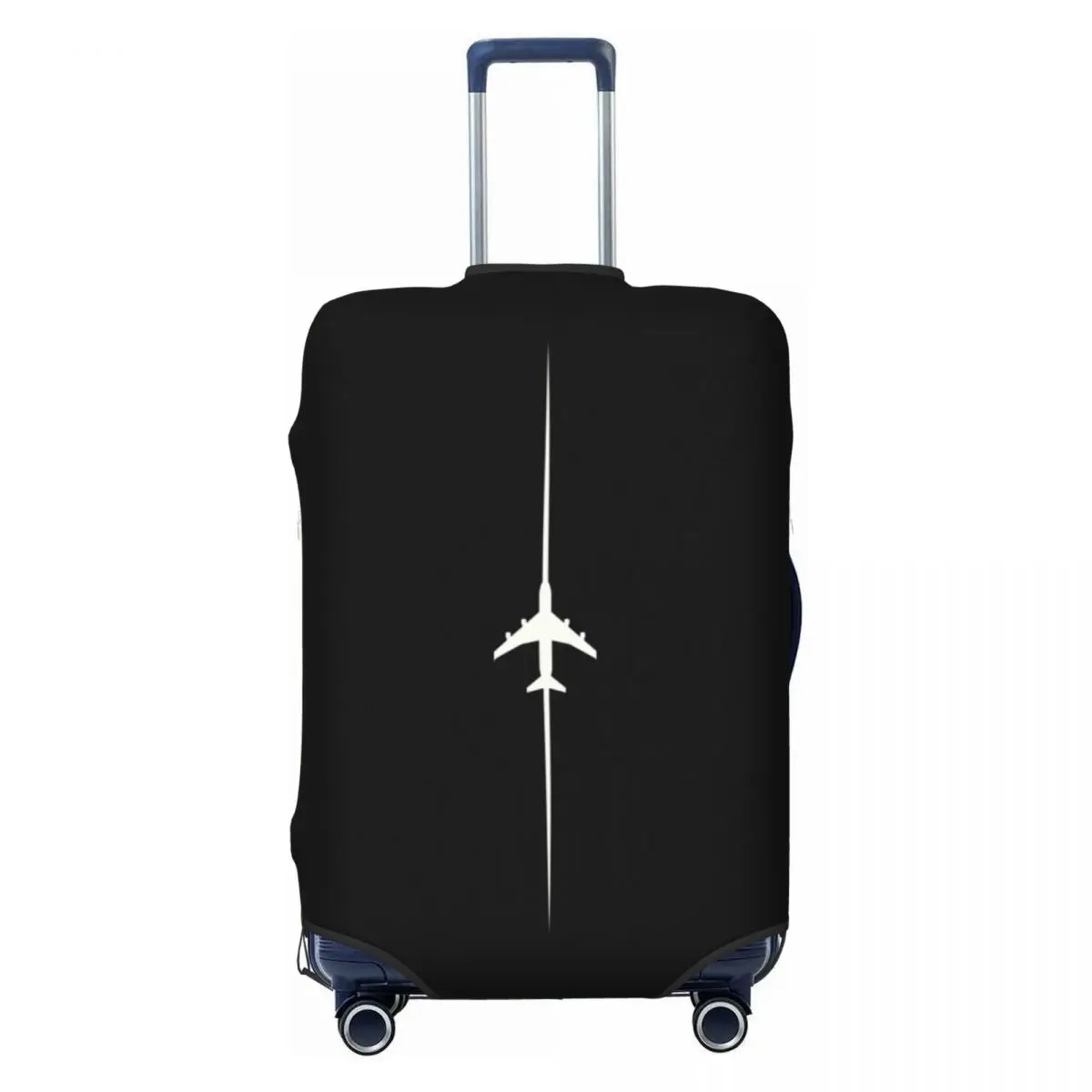 Custom Aviation Plane Crossing Luggage Cover Protector Funny Airplane Aviator Pilot Travel Suitcase Covers for 18-32 Inch