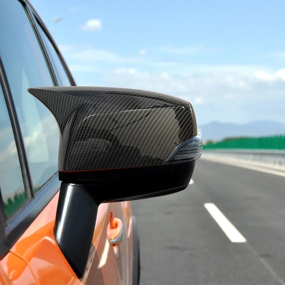 For US Subaru Forester Impreza XV 2014 2015 Car Rearview Side Mirror Cover Wing Cap Sticker Exterior Door Case Trim Shell ABS