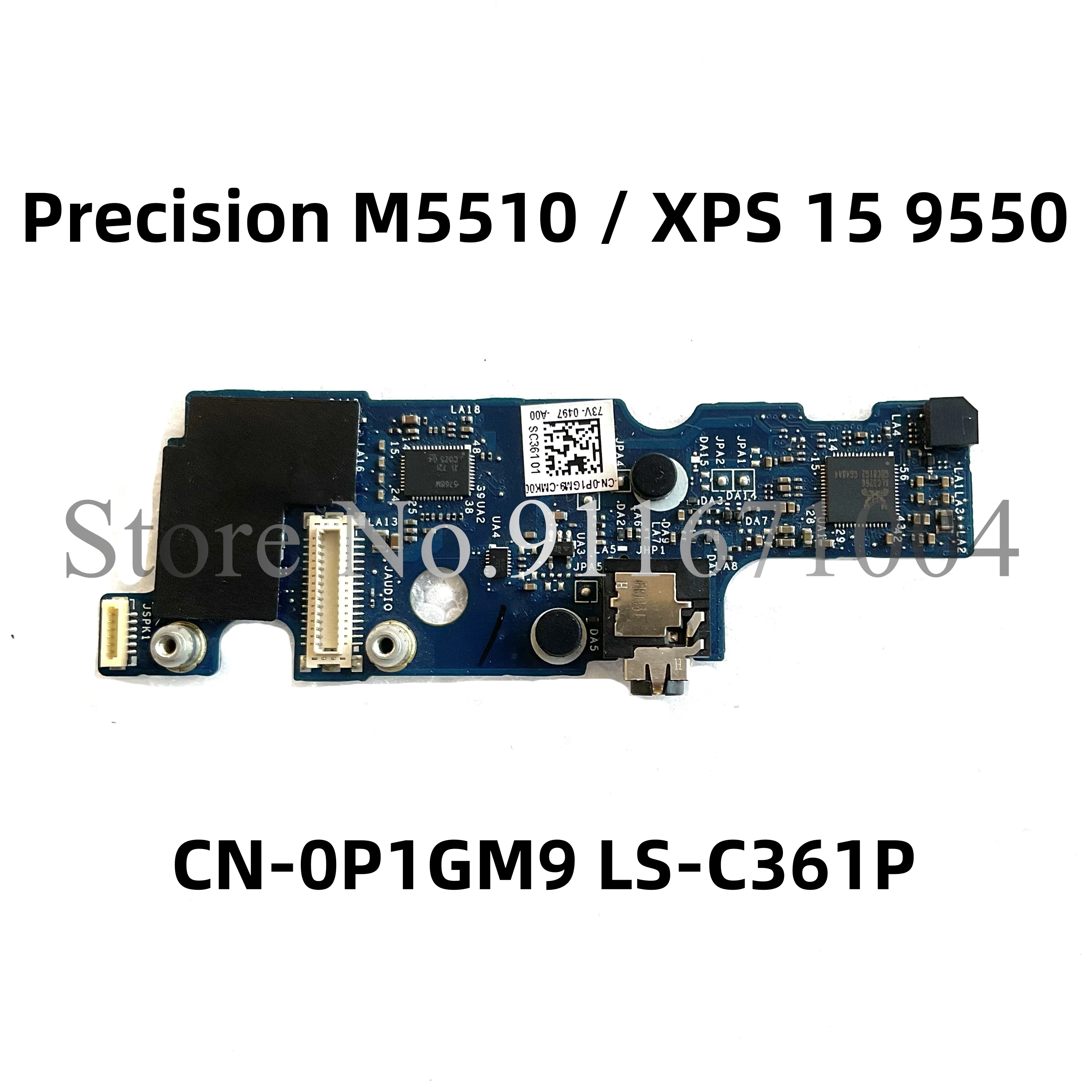 

High Quality CN-0P1GM9 0P1GM9 AAM00 LA-C361P LS-C361P For DELL XPS 15 9550 Precision M5510 laptop IO Audio Sound Board