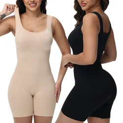 Women Sexy Bodysuits Wide Shoulder Body Shaper Full Coverage Shapewear Slimming Body Suit Jumpsuit Soft Tummy Control Underwear