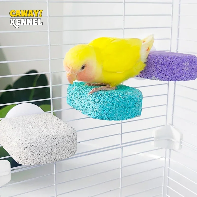 Bird Stand Toy for Parrot Squirrel Hamster Calcium Milk Molar Platform Board Parrot Jumping Platform Grinding Stone Chew Toy