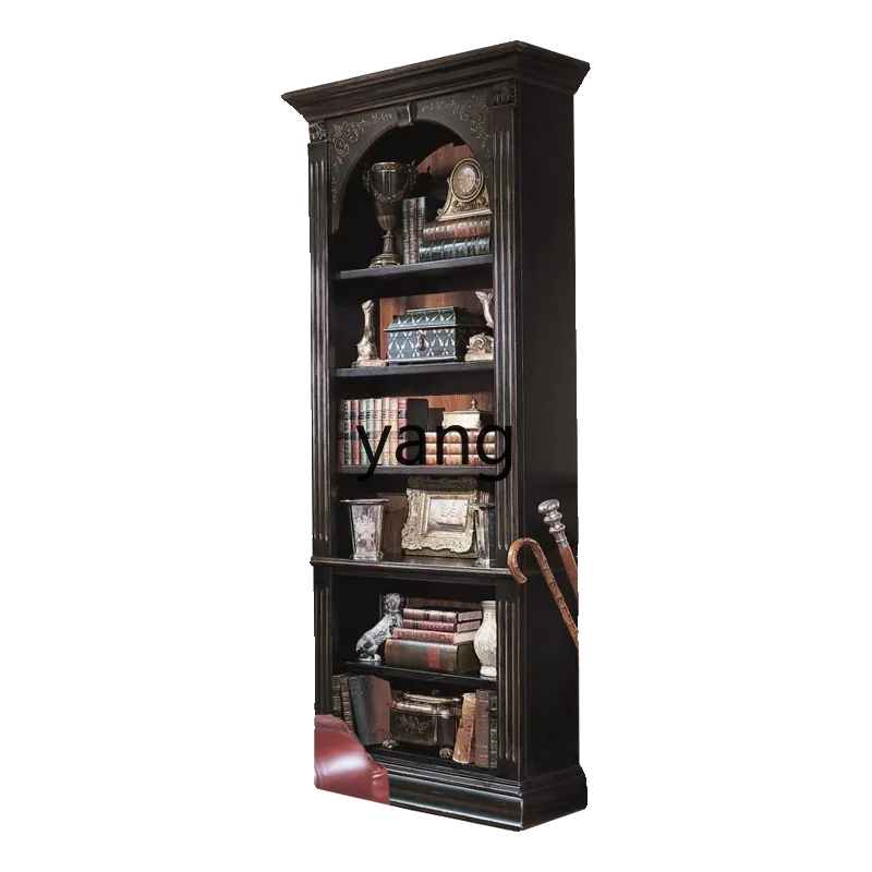 

TGF American solid wood bookcase single bookcase study side cabinet multi-layer bookshelf storage cabinet