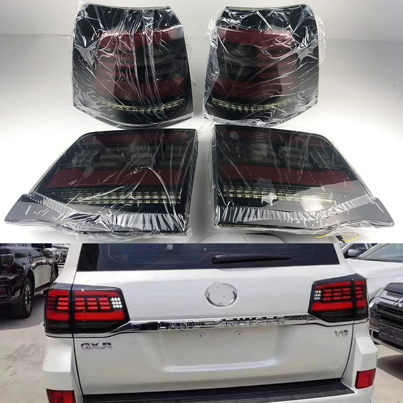 

Для Toyota Land Cruiser 200 LC200 2008 2018, автомобильный светодиодный черный задний фонарь, задний противотуманный фонарь, тормозной сигнал поворота, самурай