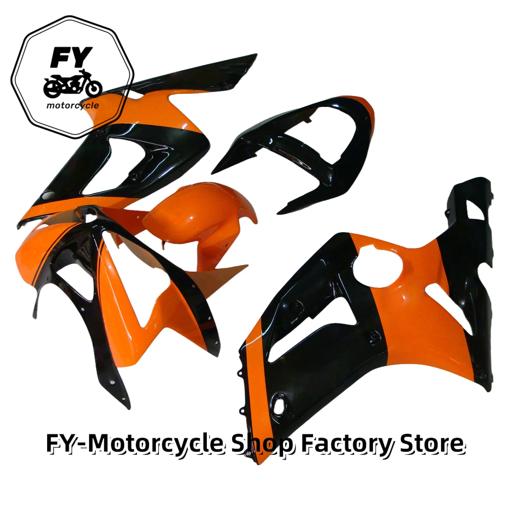Sportbike Full Fairing Bodywork Kit Compatible For Kawasaki Ninja ZX6R ZX-6R 636 2003-2004 Complete Cowl Panel Fairings Assembly