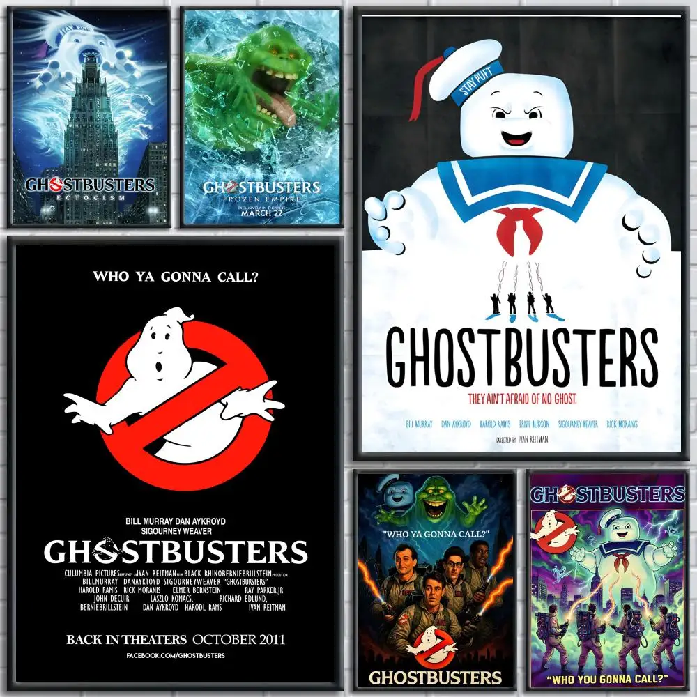 Movie G-Ghostbusters Painting Calligraphy Modern Aesthetic Canvas Wall Art Poster Minimalist Bedroom Living Room Cafe Home Decor