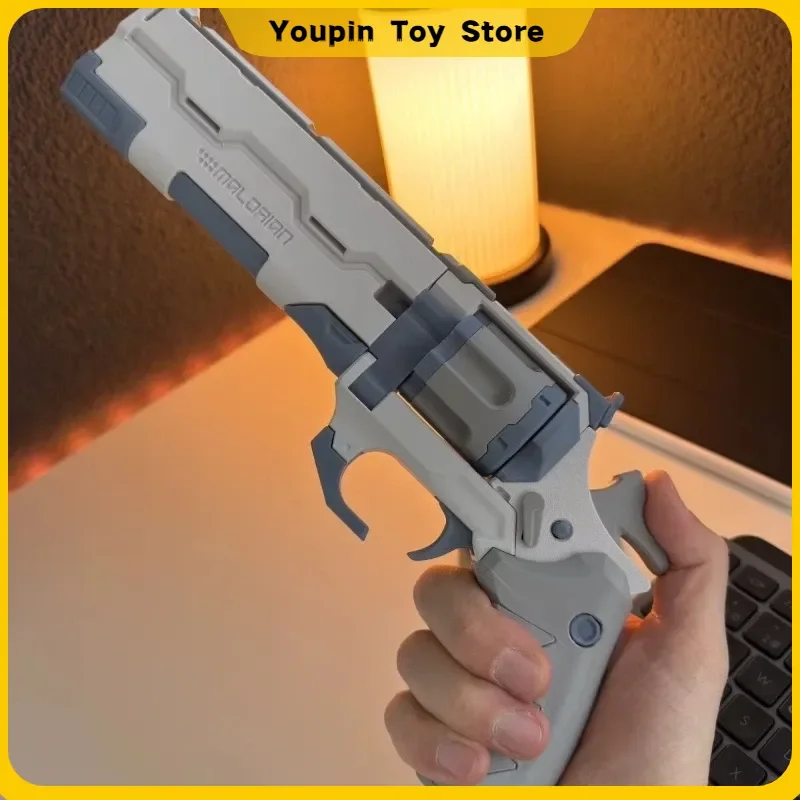 3D-Gedruckter Sci-Fi Revolver Requisit Futuristischer Cyber-Stil Cosplay-Accessoire, Schreibtisch-Dekoration Sammlermodell für Spiele, Spielzeug und Geschenke