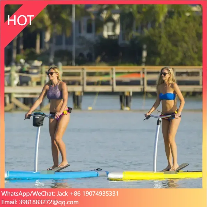 

Waterbike Inflatable Standing Paddle Supboard with Foot Pedal Drive System