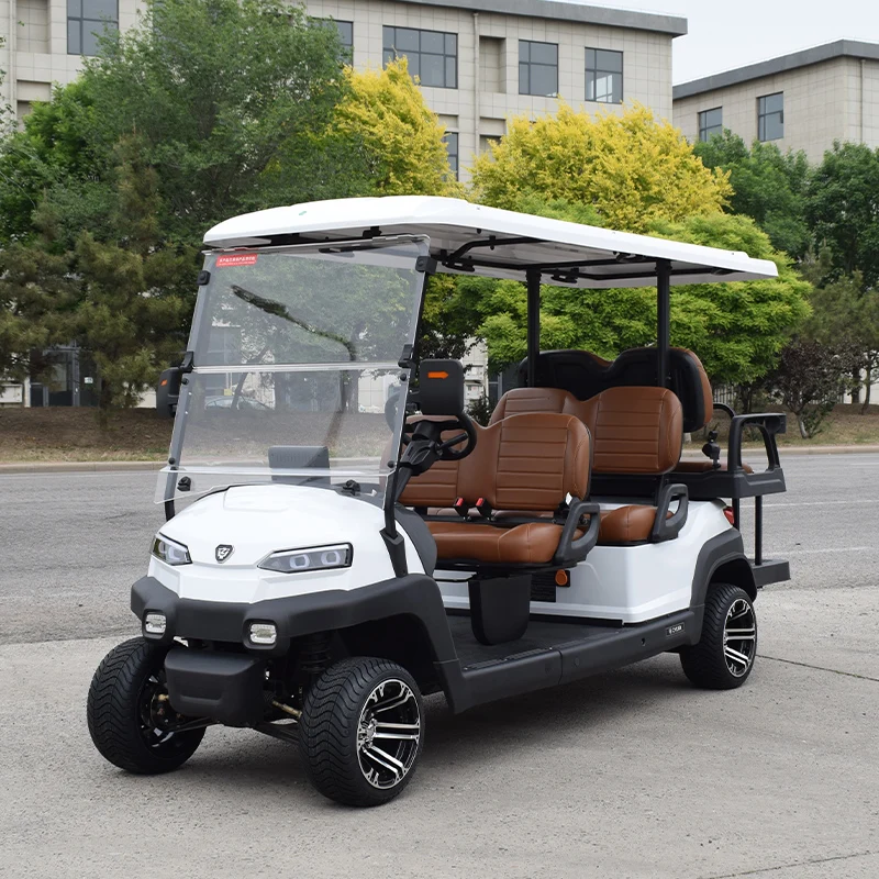 Carro de golfe utilitário elétrico de 6 lugares com bateria para venda