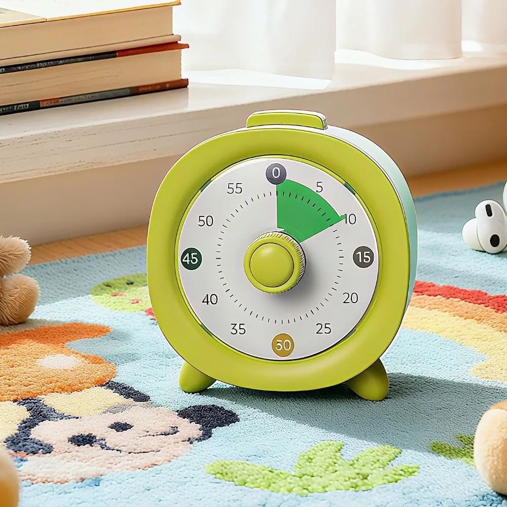 60 دقيقة مؤقت بصري مستدير/مربع الترا صامت العد التنازلي ساعة تنبيه الانضباط الذاتي التصور المطبخ الموقت #4