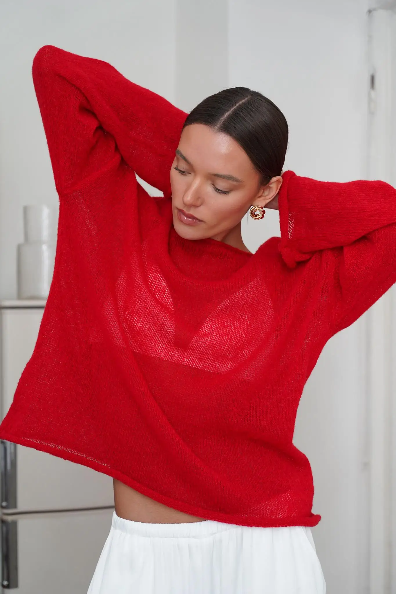 

Bornladies Elegant Sweater Women Summer Autumn Casual Fashion Loose Women Pullovers Chic Pink White Jumper Sueter Mujer Свитер