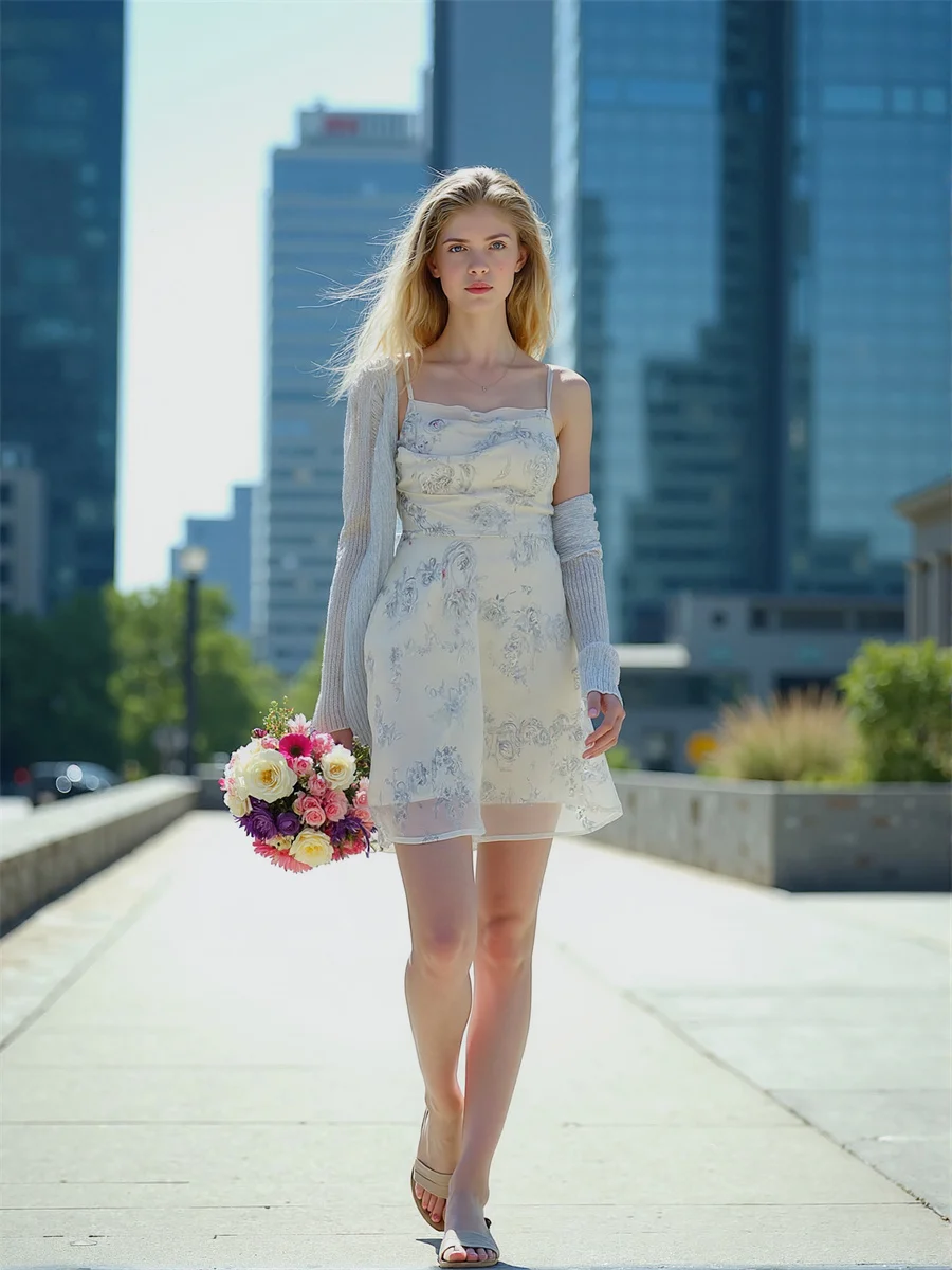 Floral mini chiffon céu azul vestidos das mulheres em camadas babados bolo em camadas plissado artístico feminino doce chique moderno retalhos