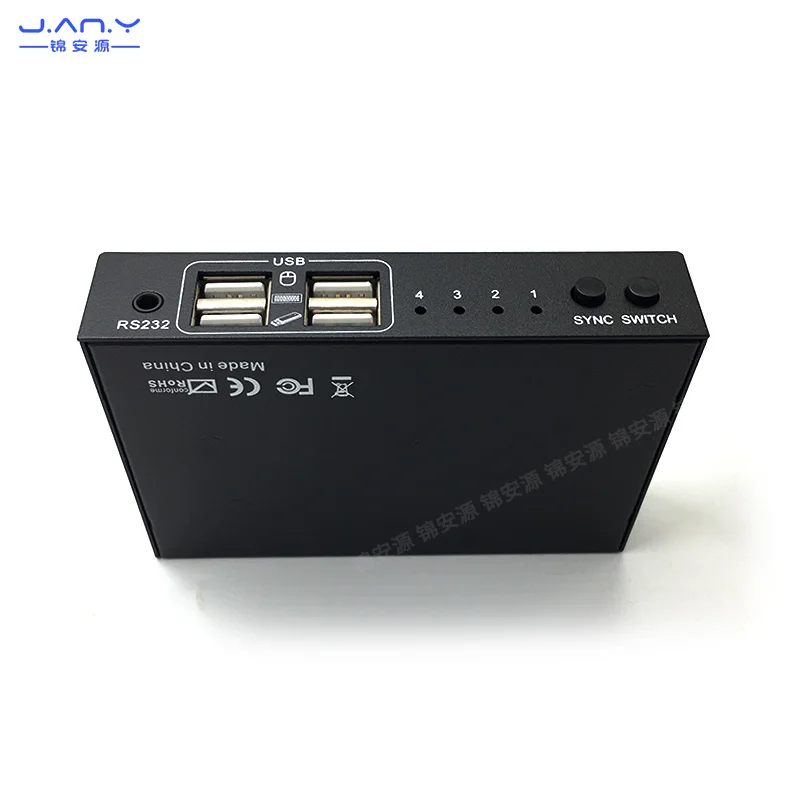 KVM switcher 4-port USB synchronous controller for gaming, multi opening, shared mouse and keyboard, traversal and segmentation