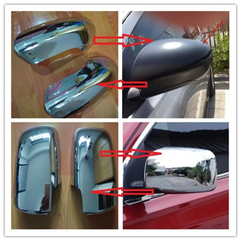 Chromed Side Door Rearview Mirror Cover Trims Car Accessories Fit For Nissan X-Trail  2007 2008 2009 2010 2011 2012 2013