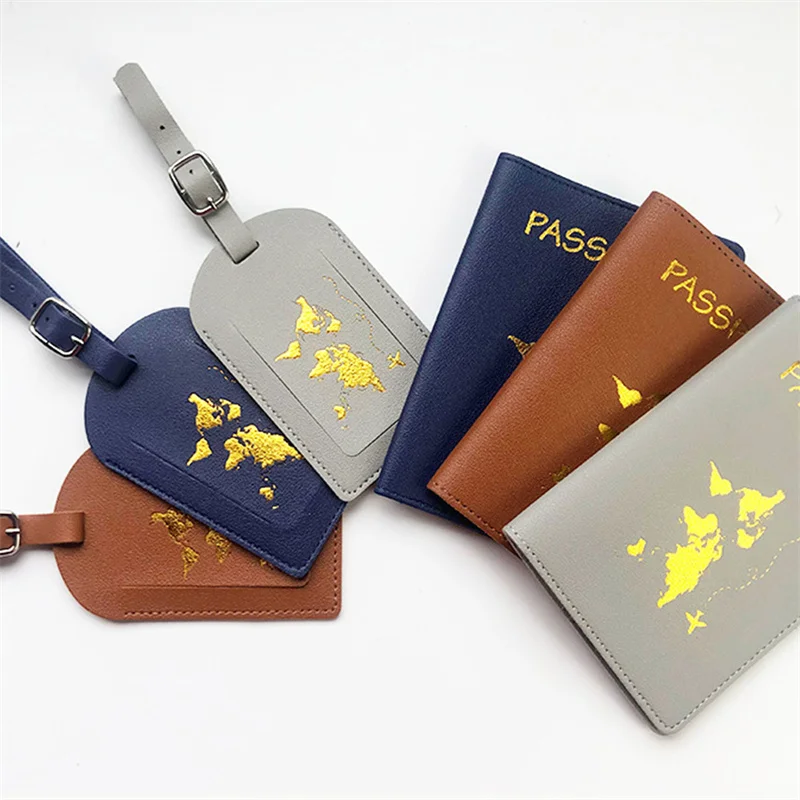 Travel Accessories Creative Aircraft PU Leather Luggage Tag Women Men Portable Label Suitcase ID Address Holder Baggage Boarding