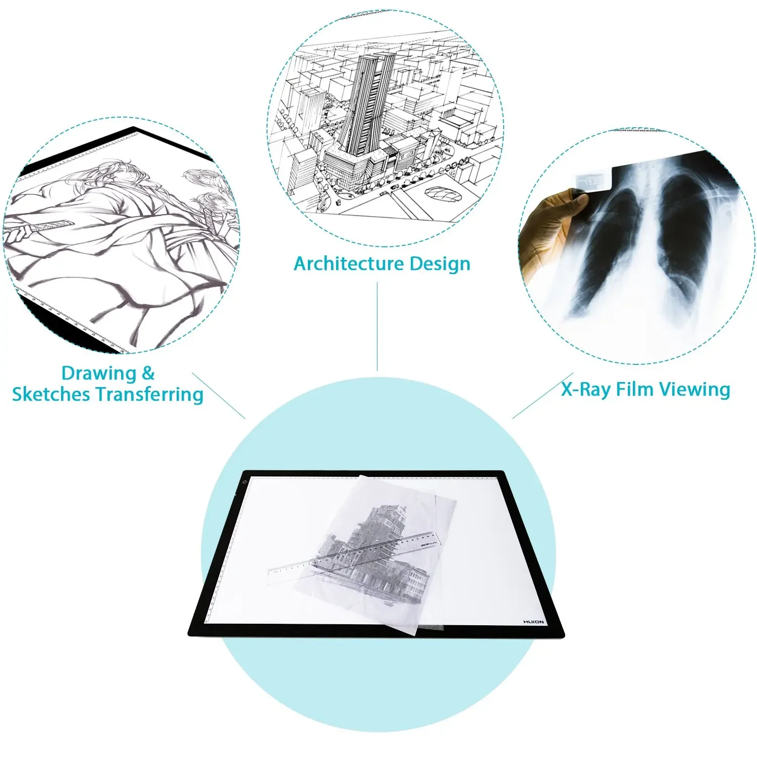 A2 led tracing light box kids toy light box pulsante tattile a luminosità regolabile