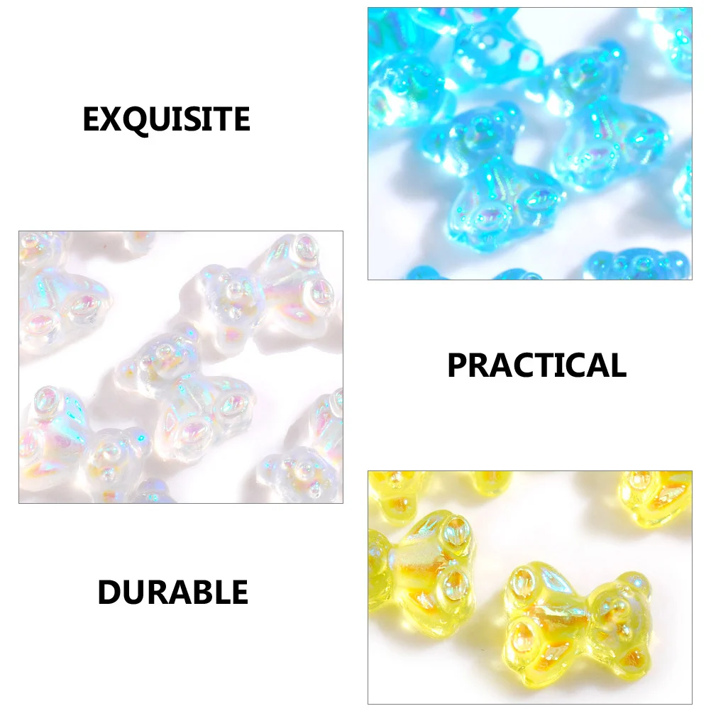 ชุดตกแต่งเล็บโฮโลแกรม 64 ชิ้น ลายหมีสุดสร้างสรรค์ สำหรับตกแต่งเล็บด้วยตัวเอง อุปกรณ์ทำเล็บสำหรับผู้หญิง ของขวัญสำหรับงานปาร์ตี้