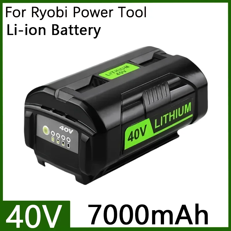 For Ryobi 7Ah 40V Li-ion Rechargeable Battery For Ryobi RY40502 RY40200 40V  OP4050 OP4026 OP40401 Cordless Power Tools Battery