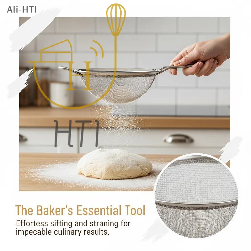 Stainless Steel Fine Mesh Food Strainer 1PC Multipurpose Flour Sieve Sifter for Home Baking Kitchen Juice Residue Filtering