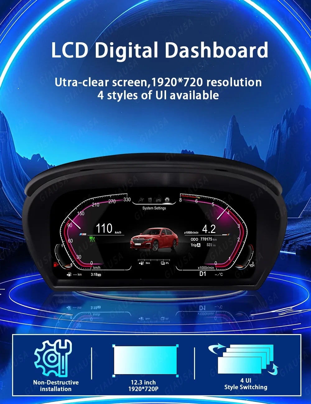 

Latest Original LCD Screen Digital Cluster Dashboard For BMW Z4 E89 2009 2010 2011 - 2016 Linux OS Virtual Cockpit Speedometer