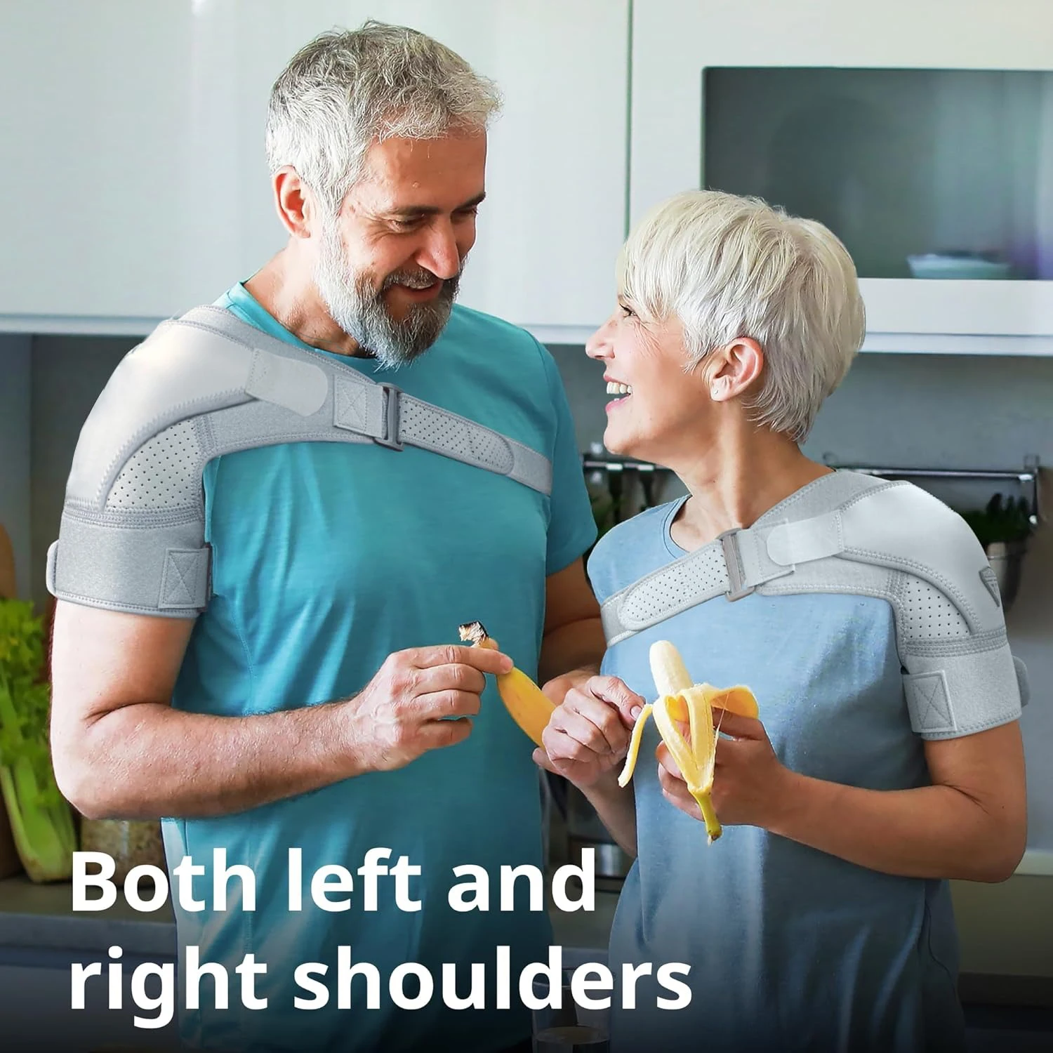 دعامة كتف للكفة الدوارة الممزقة |   دعم وأكمام ضغط، استعادة الاستقرار، تناسب الذراع الأيمن الأيسر، للرجال والنساء