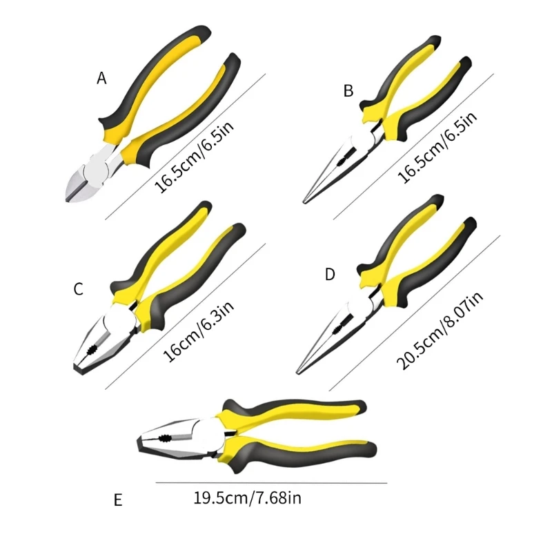 Essential Electrician Pliers 6inch 8inch Secure Grip Wire Cutting Strimping Tool for Electricians and Home Maintenance