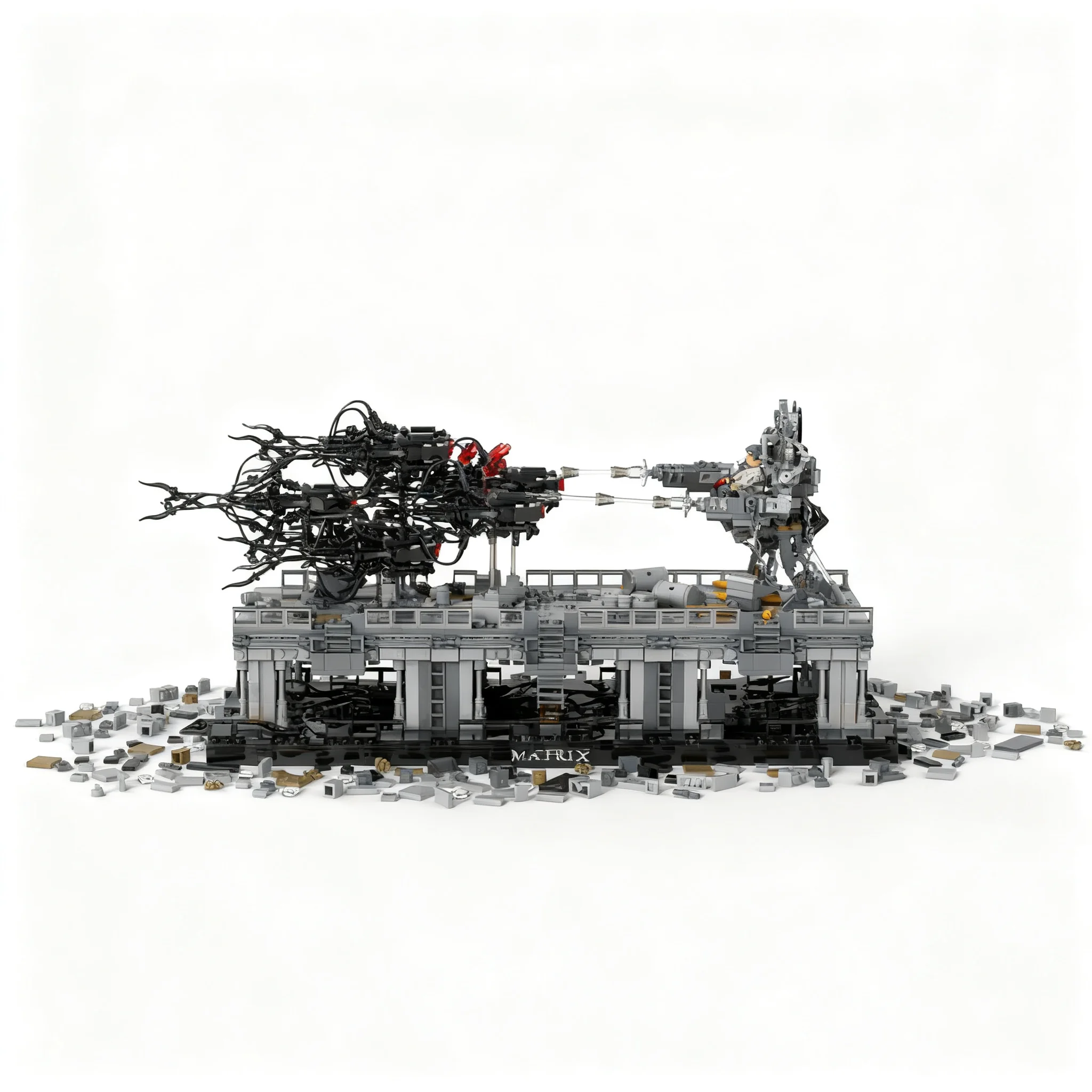 2140pcs MOC Micro Matrix Concept Series PART VI Fight ZION Model Building Blocks Christmas Gift Construction Toy Assemble Art