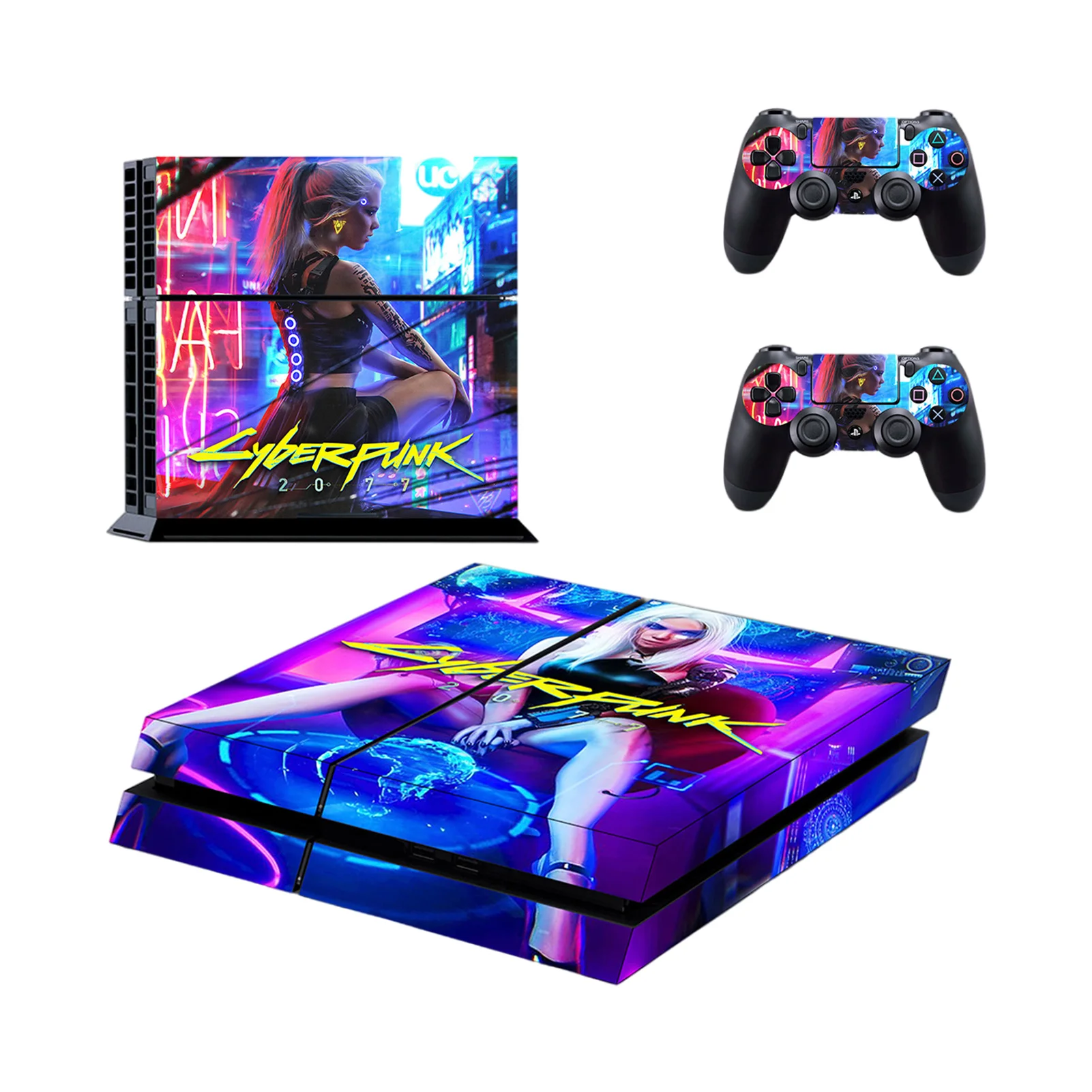 PVC Sticker Skin For PS4 Slim Sticker For Sony Playstation4 Slim Controller Skin Sticker For PS4 Skin Cartoon Game Control Decal