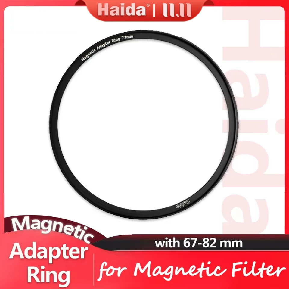 Haida Magnetic Adapter Ring for Camera Lens Filter Accessories with 52/55/58/62/67/72/77/82/95mm