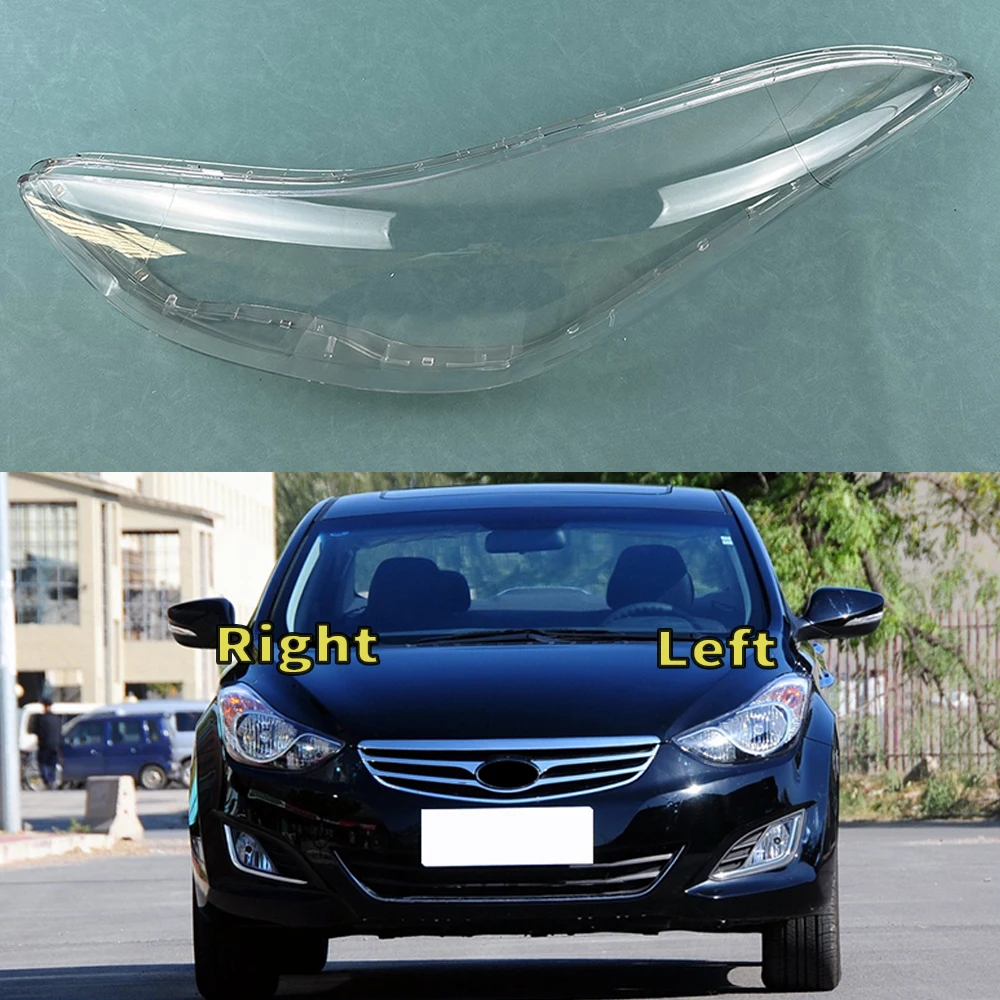 

For Hyundai Elantra 2012~2016 Car Front Headlight Lens Cover Auto Shell Headlamp Lampshade glass Lampcover Head lamp light cover