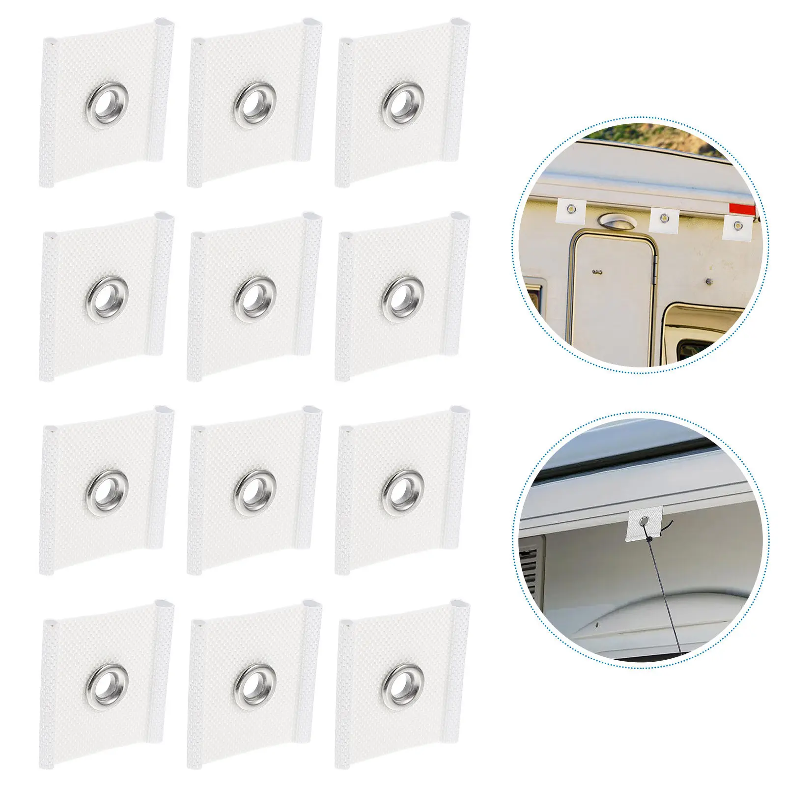 

12Pcs Rv Awning Hooks Compact Lightweight Multifunctional Awning Rail Hooks for Caravans Tents Camping Outdoor Hanger