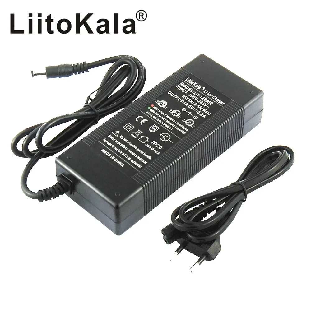 1-5pcs LiitoKala 12.6V 3A 5A Polymer Lithium Battery 18650 Charger,  Power Adapter Charger 1A, Full Of Lights Changer