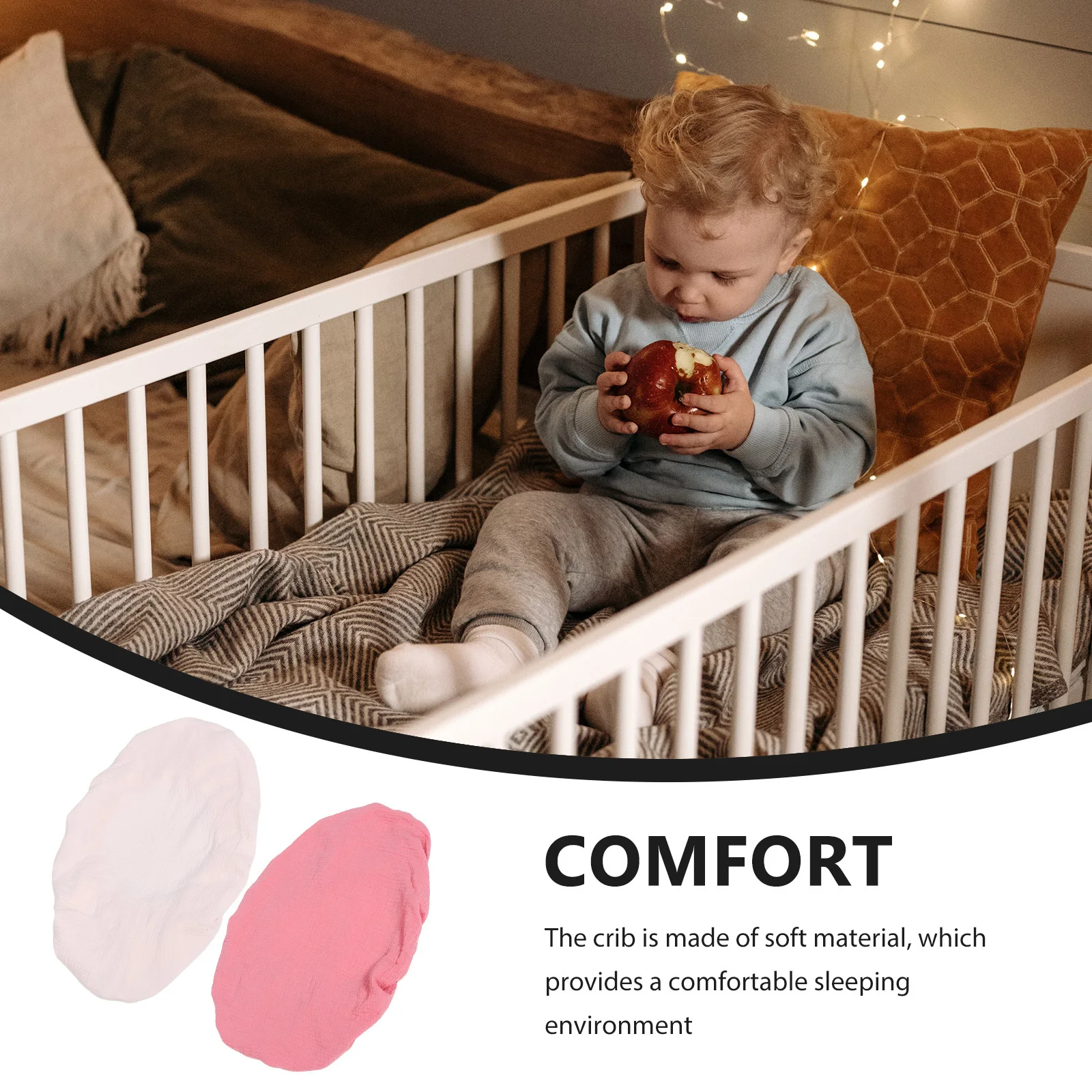 2 قطعة غطاء مرتبة سرير الطفل غطاء وسادة تغيير القطن انفصال قابل للغسل لينة تنفس تغيير الجدول ورقة #2