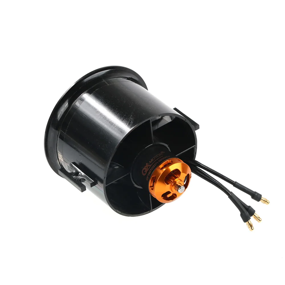 QX-MOTOR 70mm EDF 12 Blades Ducted Fan With QF 2827 2600kv 1800kv Brushless Motor with 80A 60A ESC For RC Jet plane Parts