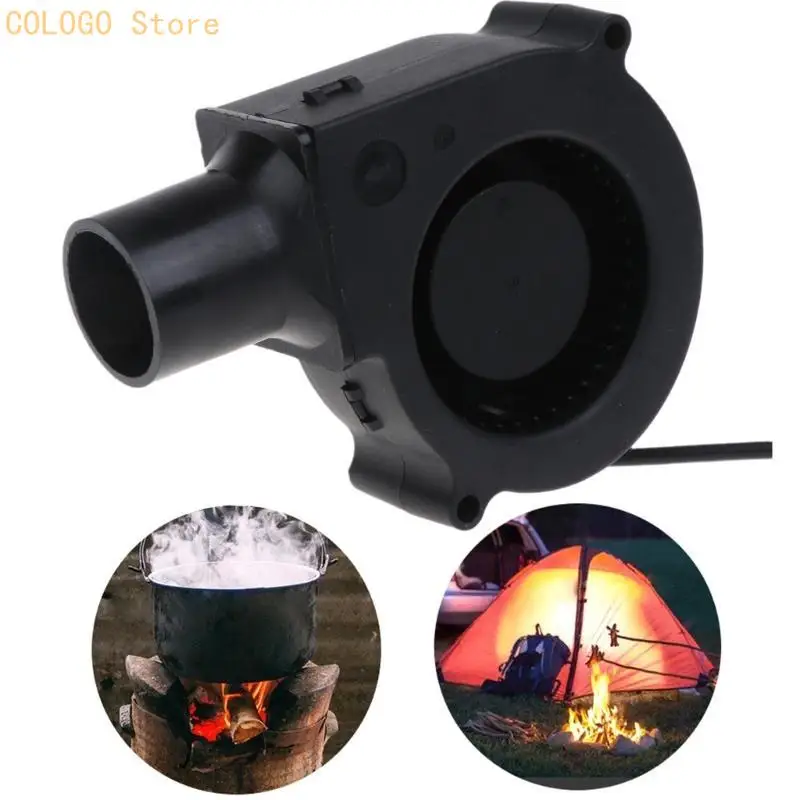 

12V BBQ Fan Small Portable Air Blower with Air Collecting Port Power Supply D0LD