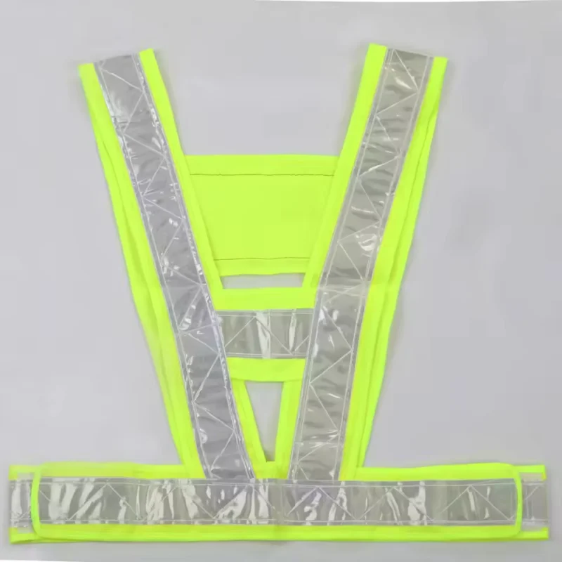 Gilet a forma di V Gilet di sicurezza estivo unisex in rete Tasche con cerniera traspiranti durevoli multi-scenario per un massimo comfort e sicurezza migliorati