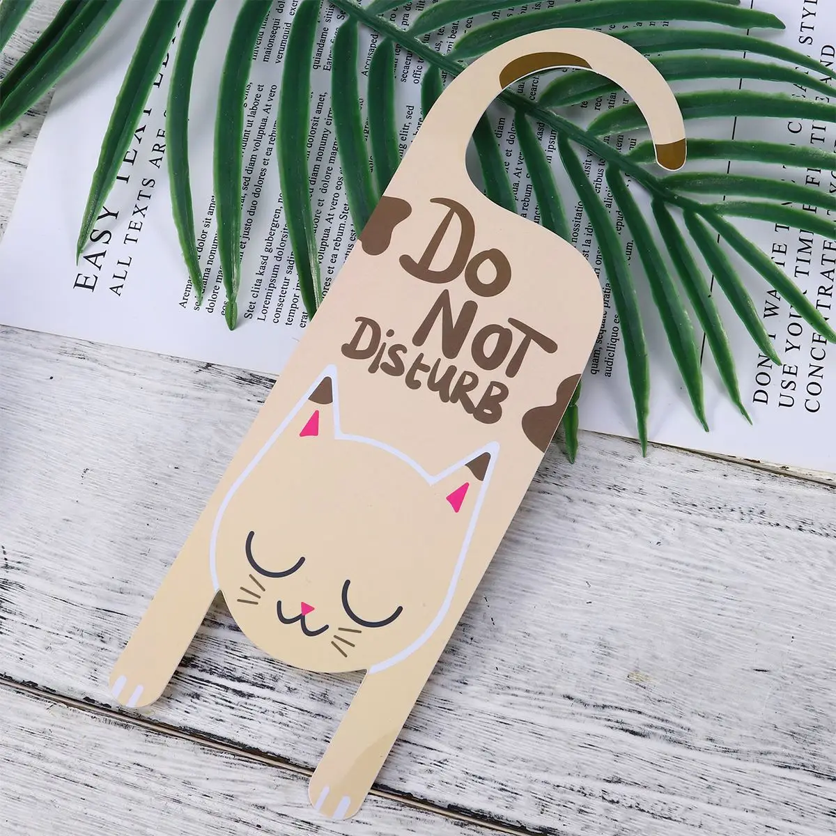 2Pcs Door Sign Do Not Disturb Chinese character Door Hanger Sign Cat Door Ornaments Shop Pendant for Hotel Club Cafe