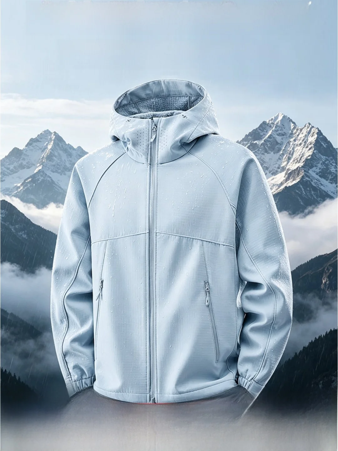 Outdoor Men's Fleece-Lined Soft  Jacket Windproof Water-Resistant Heat Retention Autumn Winter Casual Fashion Polyester