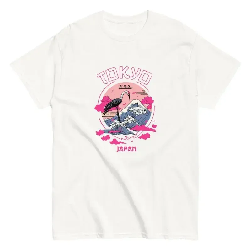 Tokyo Japan Swan On Top Of The Mountains Classic Tee Premium T Shirt Idea For Him Her