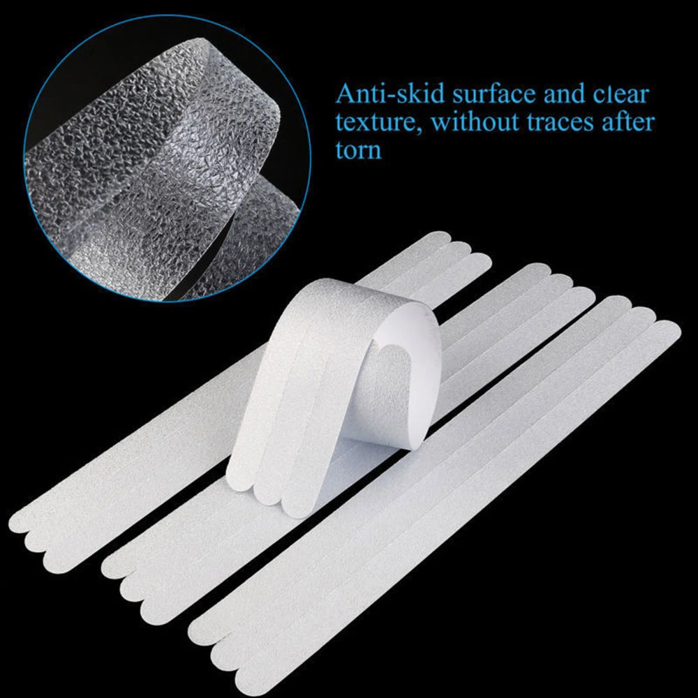 6/12/24 Stück Anti-Rutsch-Streifen Duschstreifen Transparent Weiß Schwarz Rutschfeste Sicherheitsstreifen für Badewanne Dusche Treppen Boden – Detail 6