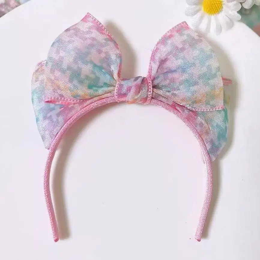 

17cm Labubu Clothes Doll Outfits 1st-3rd Gen Labubu Summer Fresh and Sweet Mesh Bow Ribbon Hairband Festival Party Headwear