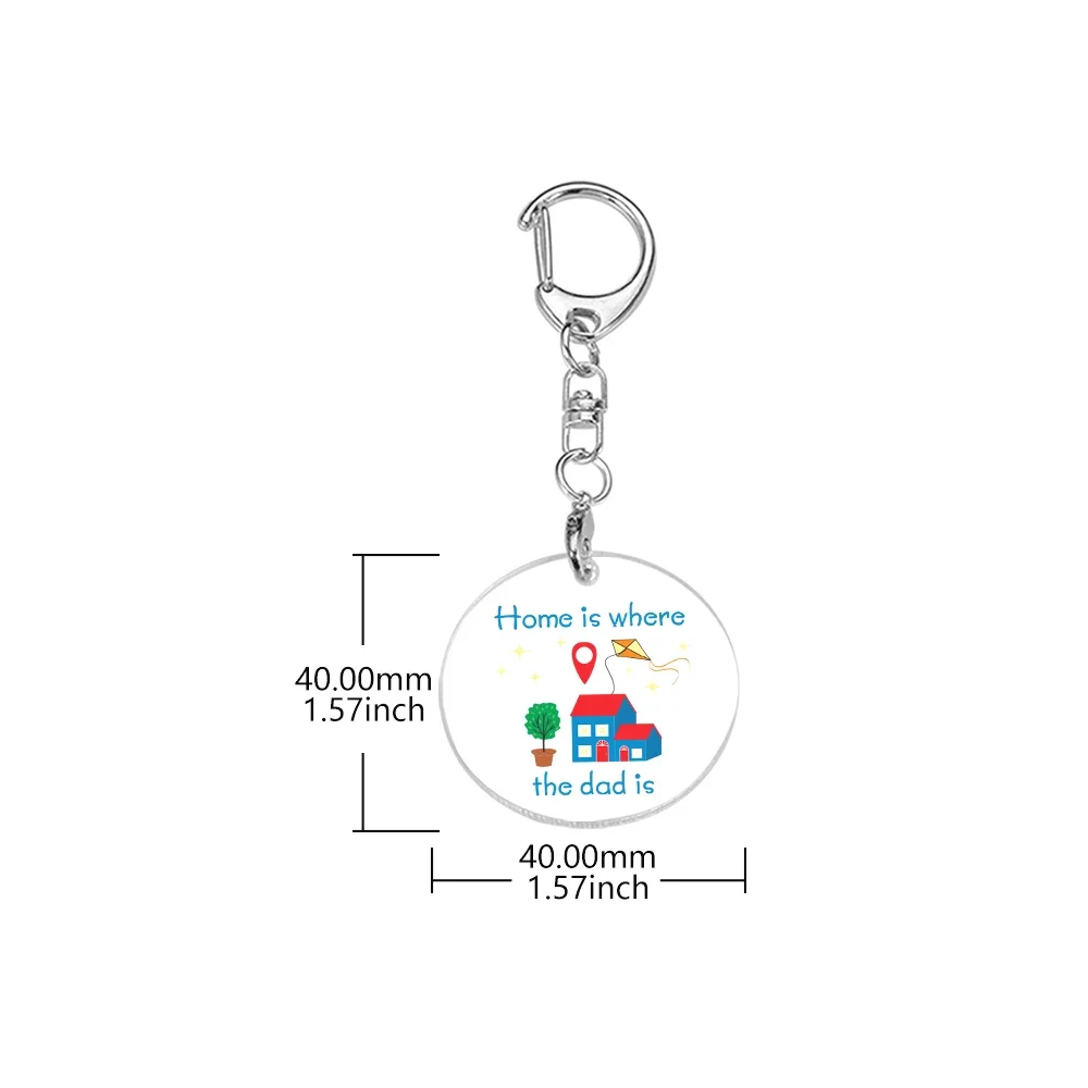 سلسلة مفاتيح أكريليك لأبي ، سلسلة مفاتيح لطيفة ، هدية لأبي ، بابا ، إكسسوارات