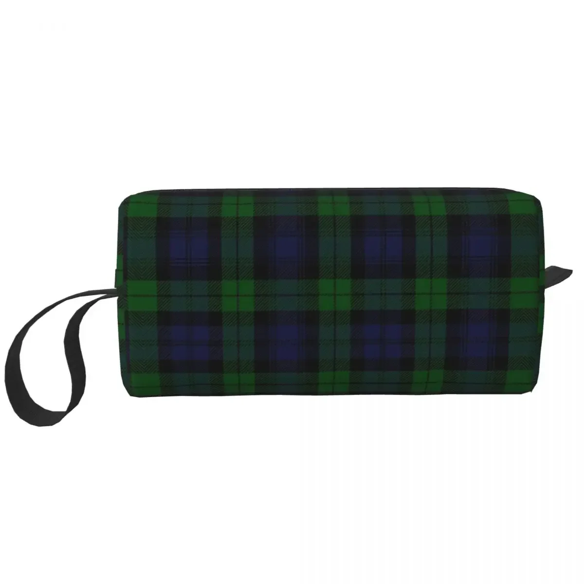 Black Watch Tartan Plaid Makeup Bag Cosmetic Organizer Storage Dopp Kit Toiletry Cosmetic Bag Women Beauty Travel Pencil Case