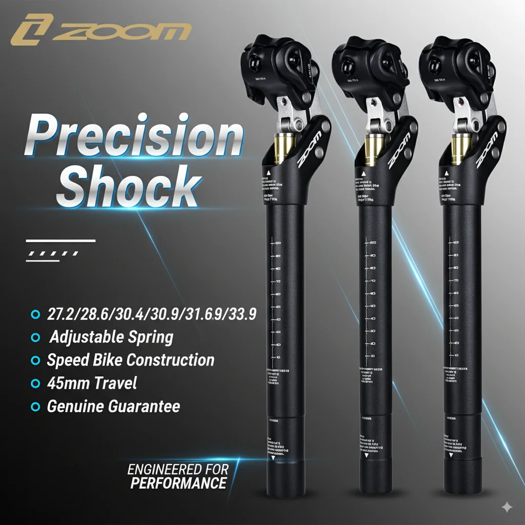 

ZOOM MTB Suspension Seatpost 27.2/30.9/31.6MM Manual Dropper Post Bicycle Shock Absorber Adjustable Height Travel Seat Tube