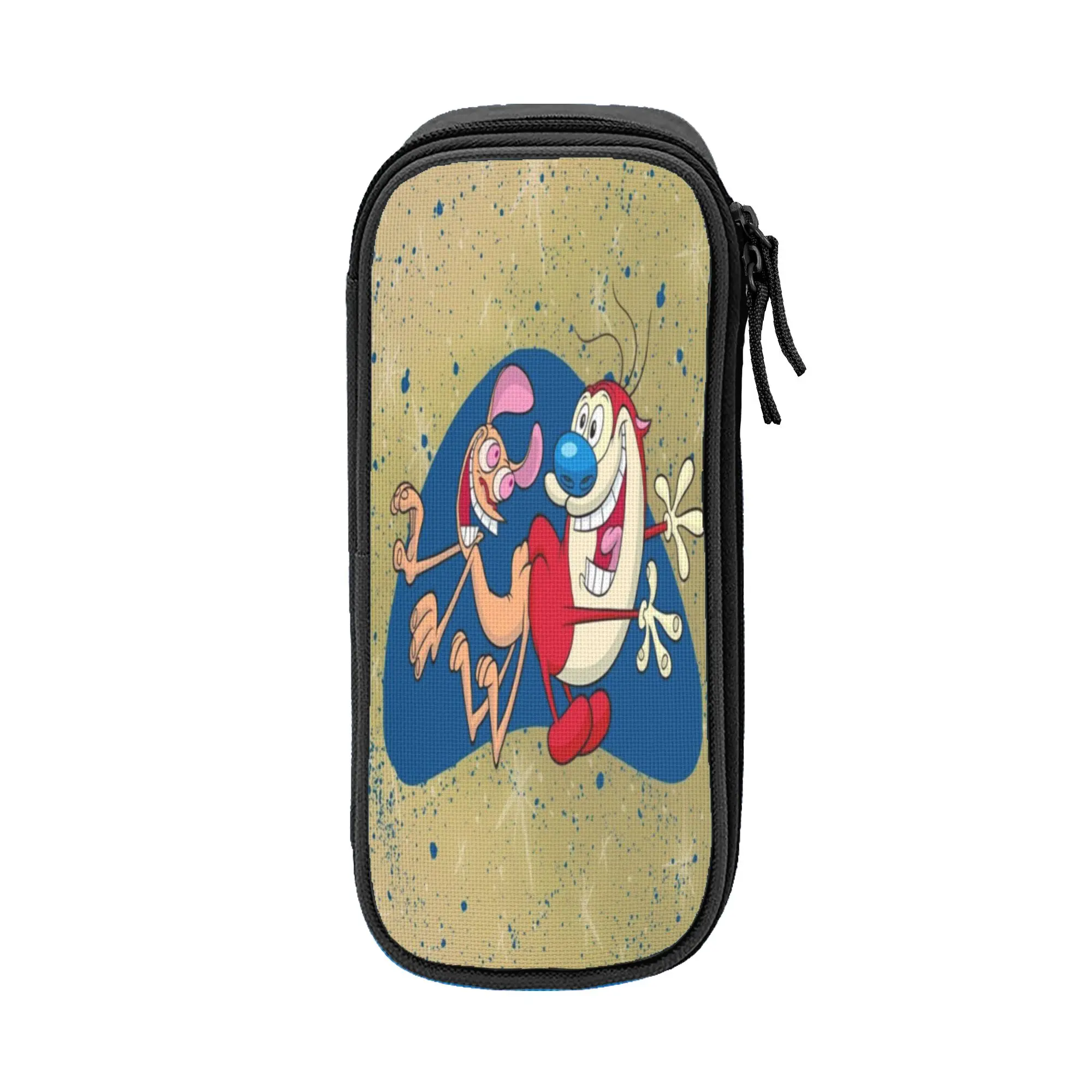 caixa-de-canetas-de-grande-capacidade-mochila-dupla-ren-stimpy-acessorios-de-escritorio-estojo-de-lapis-de-camada-dupla-artigos-de-papelaria
