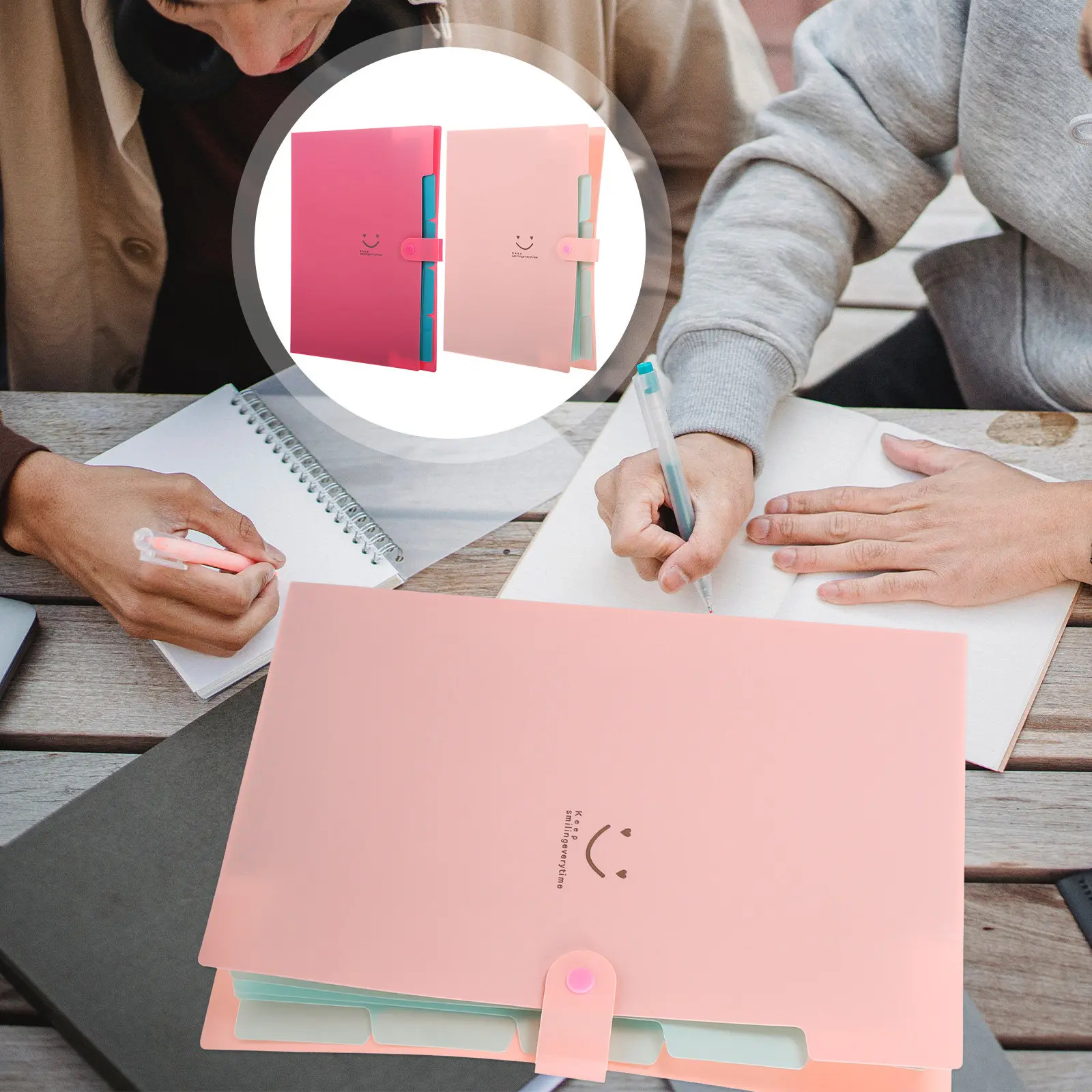 

2Pcs Bright Color Filing Folder Heavy-Duty Document Organizer Expandable File Folder for Taxes Receipts Statements Office School