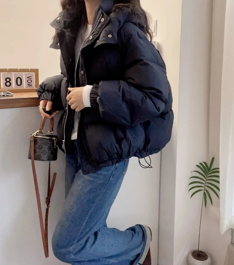 Bread Clothes Short Hooded Cotton-padded Clothes Women's 2026 New Trendy Autumn and Winter Coats Thick Cotton-padded Jackets
