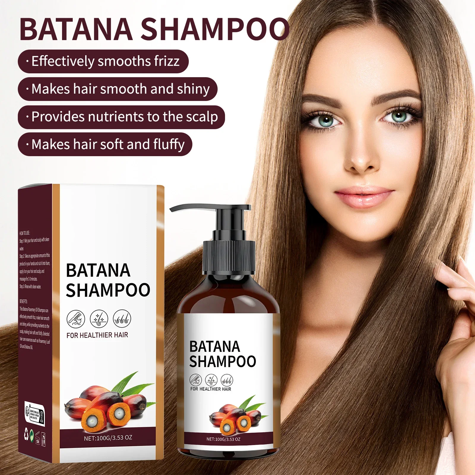 Keratin-Infused Batana Oil Shampoo for Damaged Hair | Provides Intense Hydration to Prevent Hair Loss, Tangles & Boost Strength