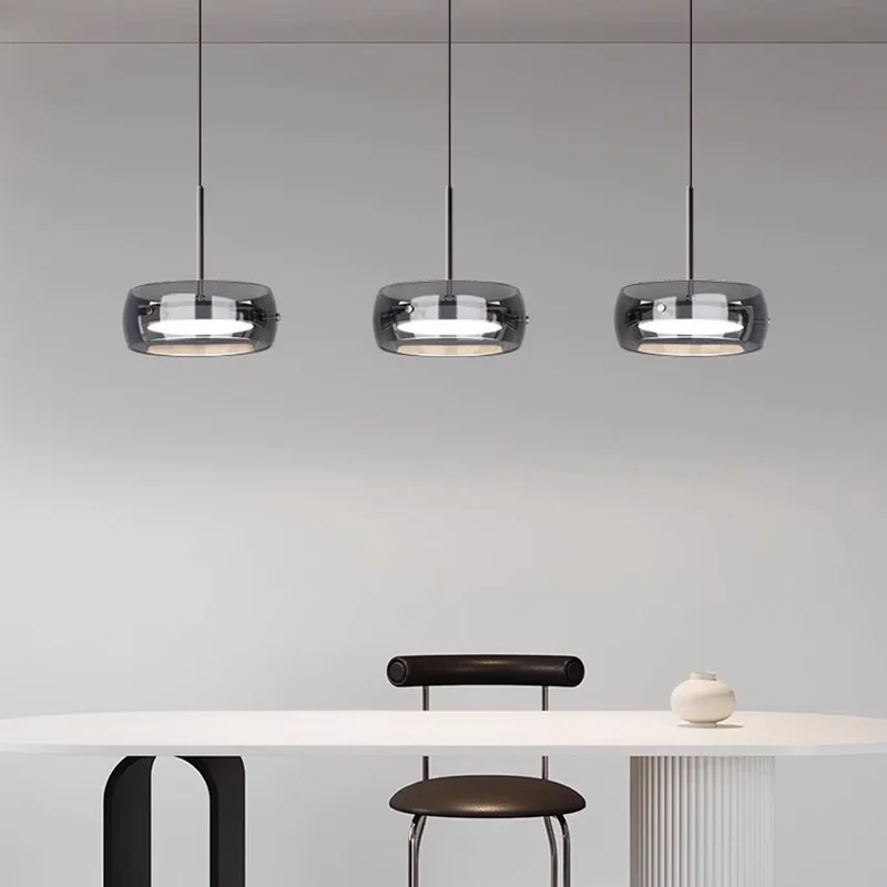 

Modern Home Decor Glass Black Pendant Light LED Living Room Study Hotel Ceiling Restaurant Cafe Bar Chandeliers Indoor Lighting
