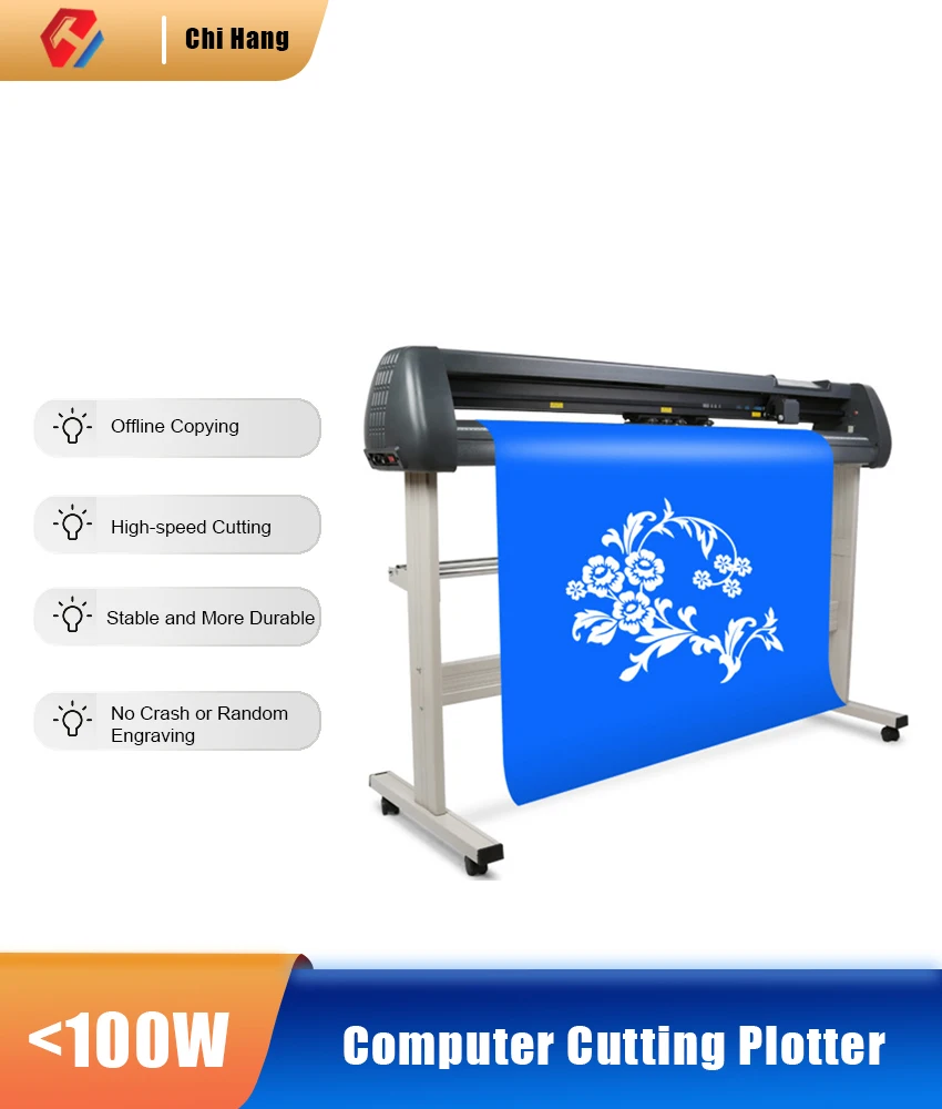 1350 Mm Vinyl Plotter Cutting Machine 53 Inch Plotting Printer Cutting Logo Making Software Computer USB Craft Cutting SK-1350T